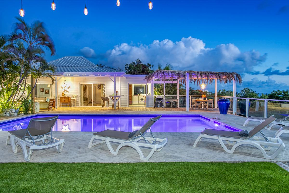 A louer villa 2 chambres Terres Basses Saint Martin_ Piscine Nuit - 24